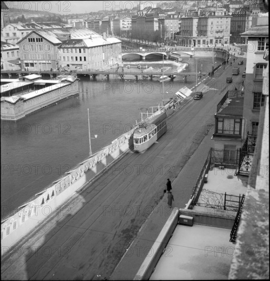 Reconstruction Work at the Limmatquai, 1949.
