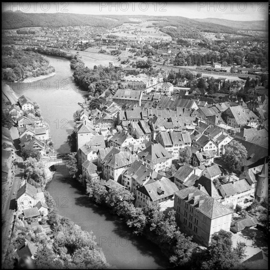 Aerial Photograph of Brugg, 1954.