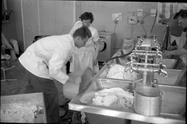 Typhoid epidemic Zermatt 1963: Desinfection of clothes.