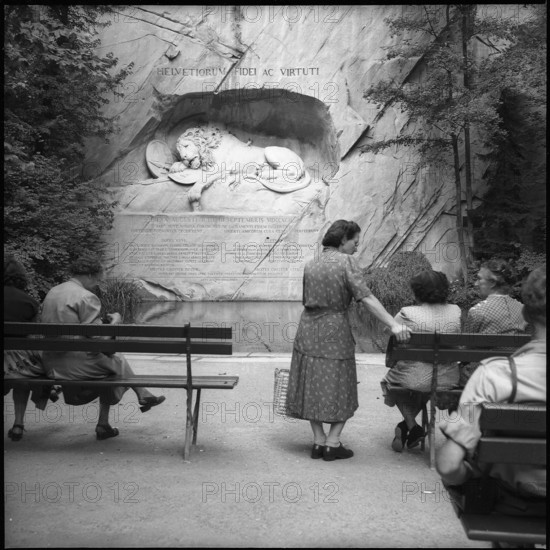 Lowendenkmal Lucerne 1953.