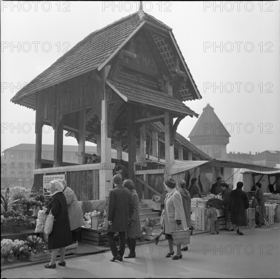 Kapell bridge in Lucerne 1969.