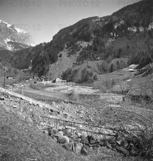 Mutotathal Valley in Switzerland, 1950.