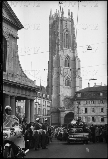 Jo Siffert's funeral, Fribourg 1971.