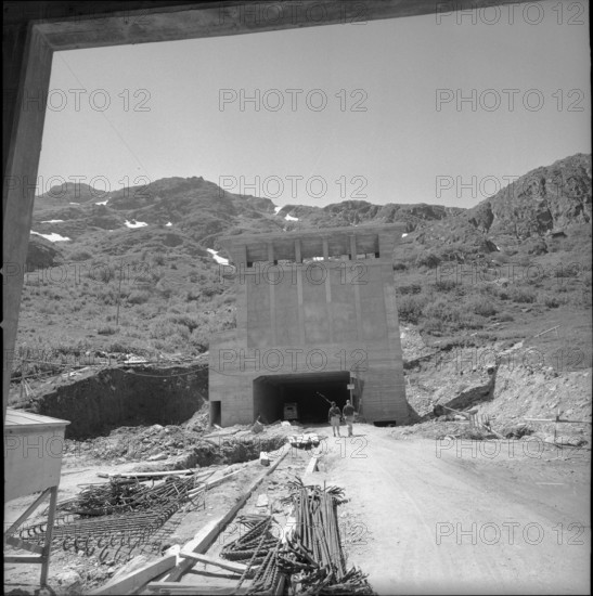 Portal of Grand-Saint-Bernard tunnel, Bourg 1963.