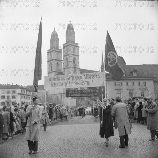 May Day demonstration in Zurich 1956.