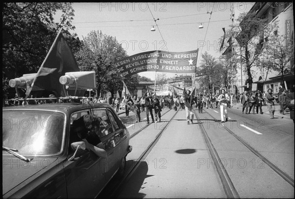 May Day demonstration in 4th district, Zurich 1973.