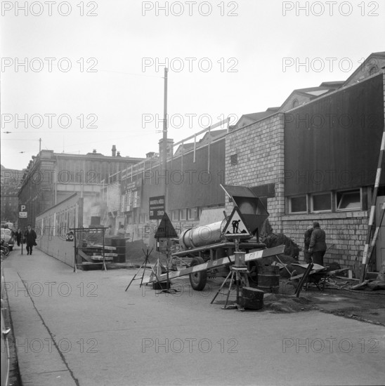 Building site at Zurich main station 1959.
