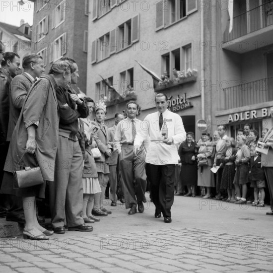 Waiter's competition of skill, 1955.