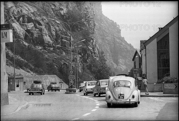 Simplon pass road at Gondo 1971.