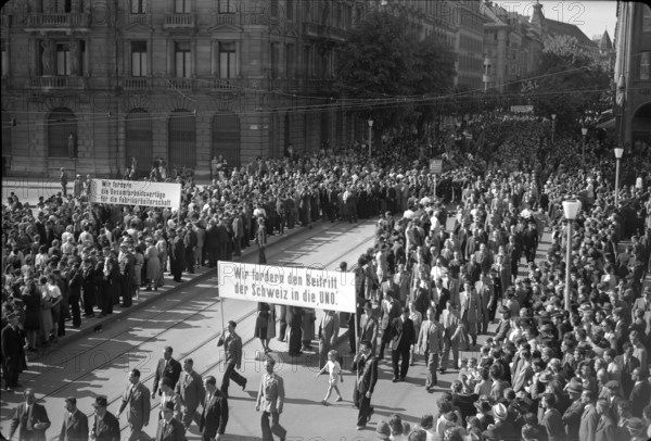 May Day rallies in Zurich 1946.