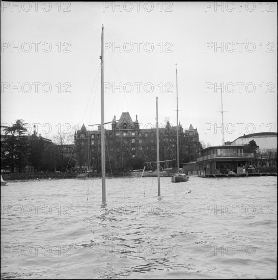 Zurich, heavy storm brought ships to sink; 1962.