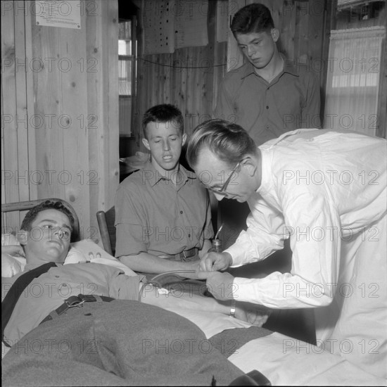 Recruits during Blood Donation, 1955.