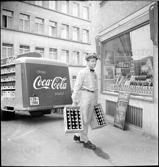Coca-Cola delivery truck, 1950.