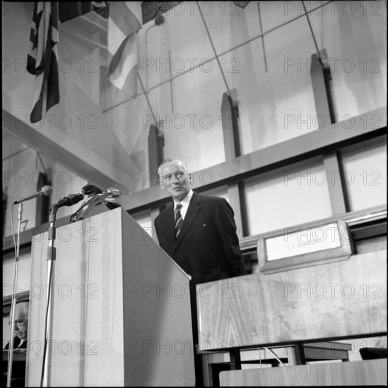 Professor CJ. Bakker at the official opening of CERN 1960.