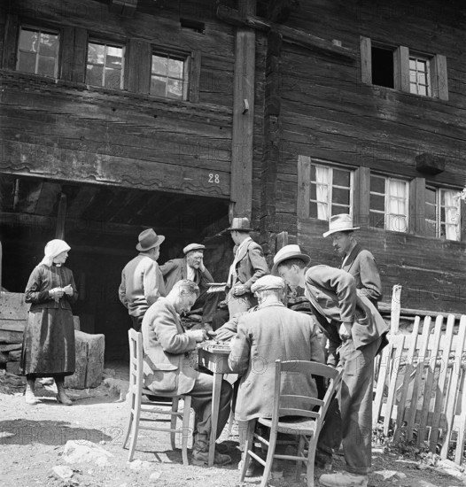Distribution of the mountain pastures in the Loetschental, 1941.