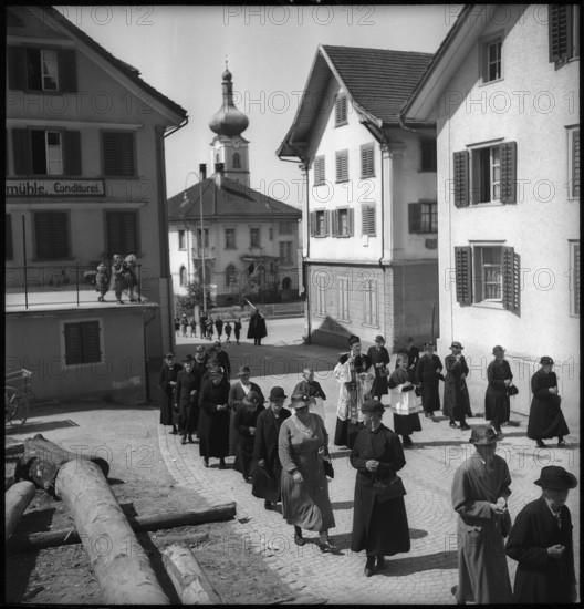 St. George procession in Kaltbrunn, 1940.