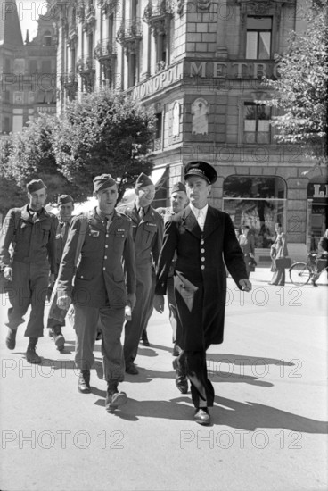 After WW 2: American soldiers in Lucerne, 1945.