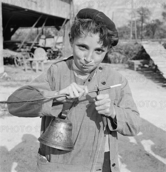 Boy carving, 1944.