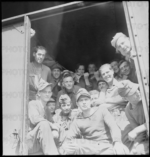 On their journey back home after captivity.