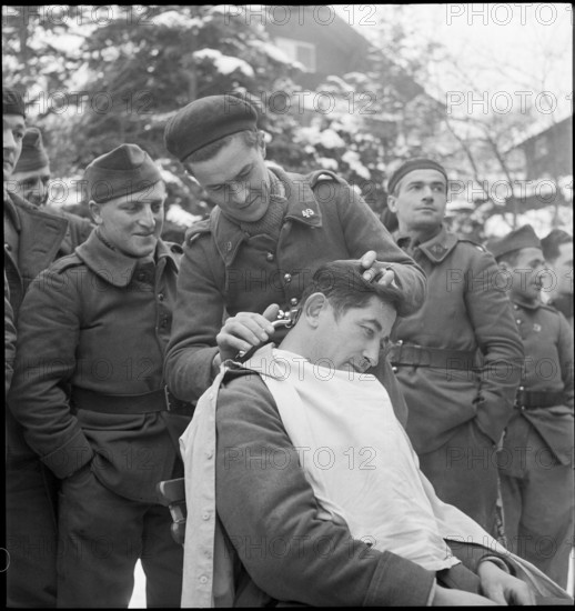 Internierter; Haare.