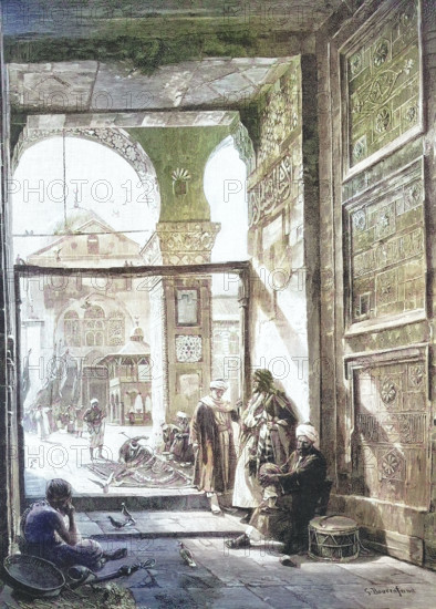 Entrance to the Great Mosque in Damascus