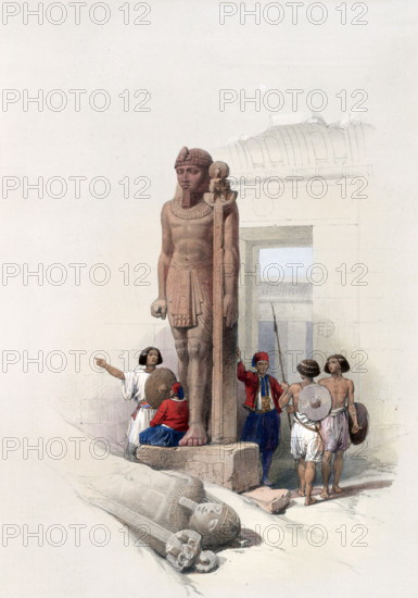 Colossus in front of the Temple of Wady Saboua