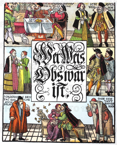 Who knows if it's true? Satirical woodcut by an anonymous Augsburg master on men's vows of love