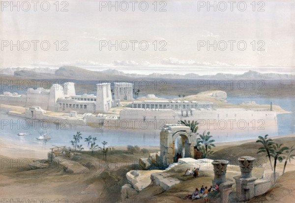 General view of the sunken island of Philae