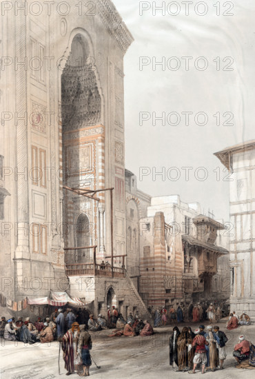 Grand entrance to the mosque of Sultan Hassan