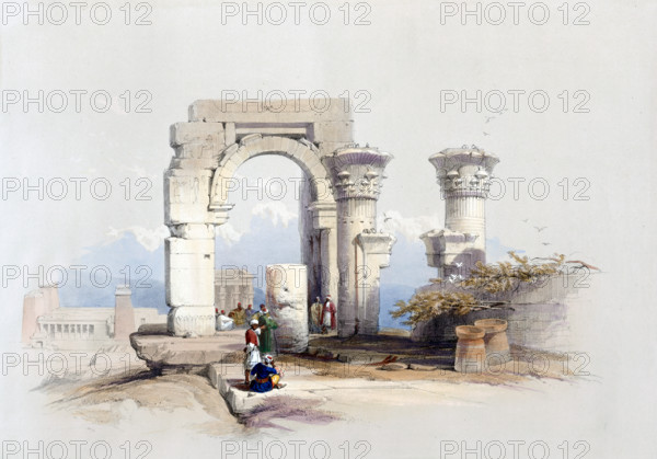 Ruins. Temple on the island of Biggeh