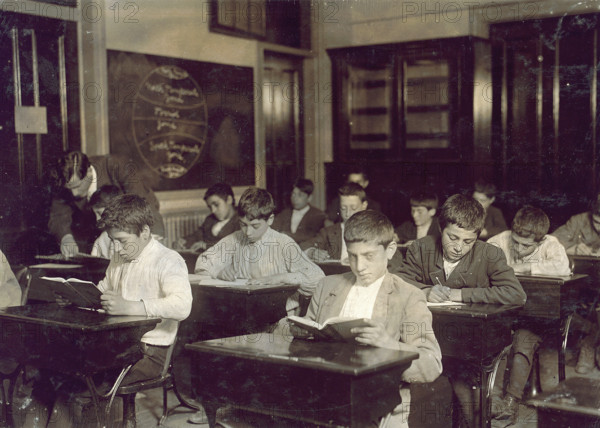 Immigrants at night school