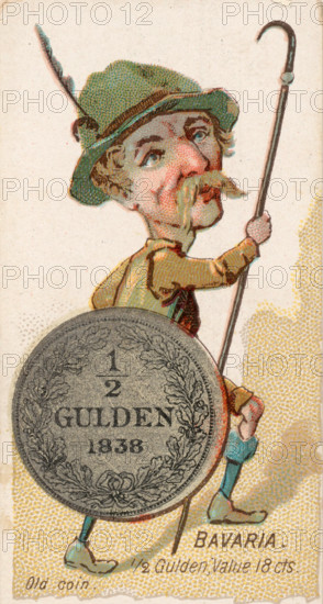 Coins from various countries with symbolic people