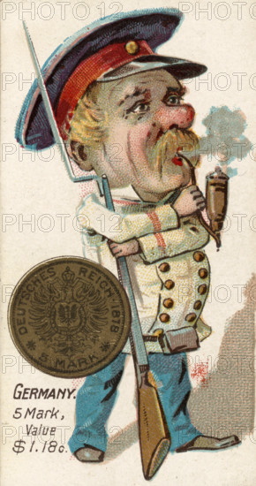 Coins from different countries with symbolic people