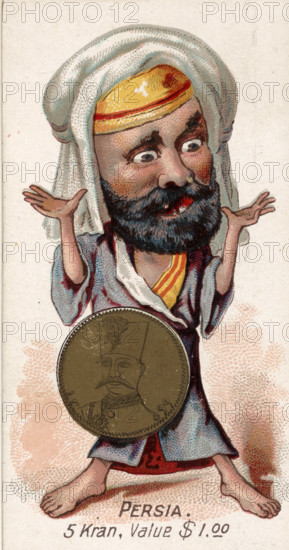 Coins from various countries with symbolic people