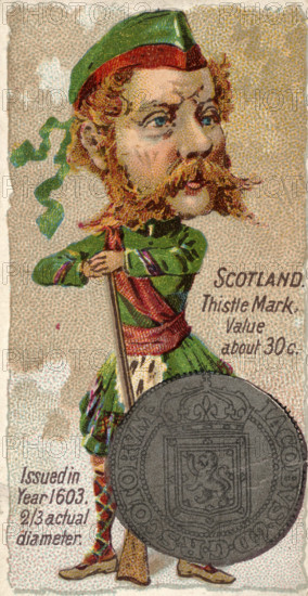 Coins from various countries with symbolic people