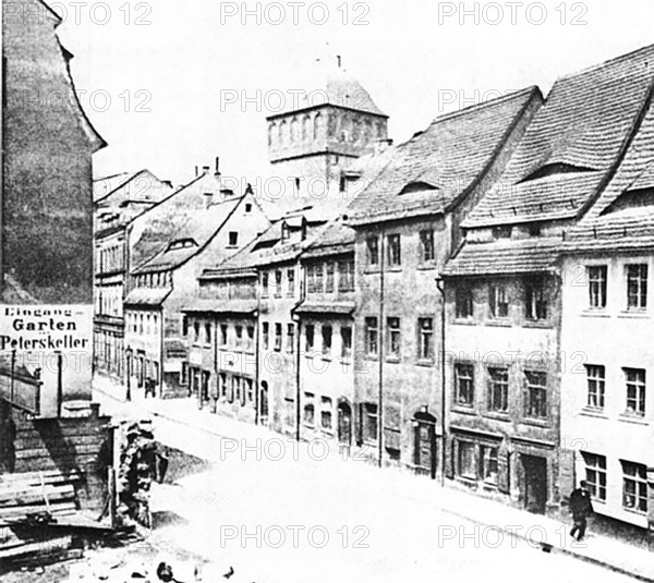 The Red Tower and Herrenstravüe in Chemnitz