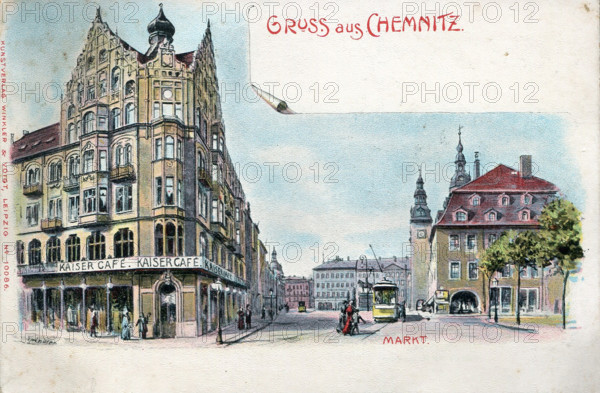 The market square of Chemnitz