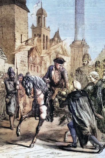 Russian troops march into Warsaw during the 1794 Uprising. an armed revolt of the city's population. It was supported by the Polish army and aimed at eliminating Russian control over the Polish capital. Poland. digital reproduction of a historical original.