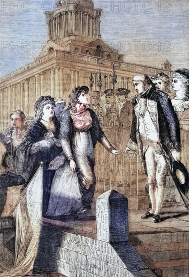 Princess Caroline of Brunswick lands in Greenwich. London. on Easter Sunday. 5 April 1795. before her arranged marriage to the Prince of Wales. later King George IV. England. digital reproduction of a historical original