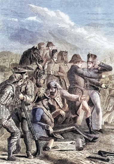 The Battle of Talavera (27–28 July 1809) was a battle fought about 120 kilometers southwest of Madrid. Spain. during the Spanish War of Independence. when an Anglo-Spanish army under Sir Arthur Wellesley cooperated with a Spanish army in operations against French-occupied Madrid. digital reproduction of a historical original