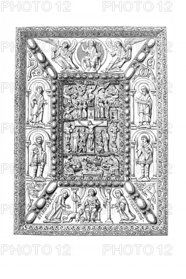 Book cover of a Bible in the treasury of the collegiate church of Essen.