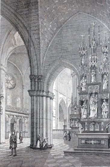 Interior of the Minster in Freiburg.