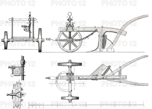 Cart plough without guide.