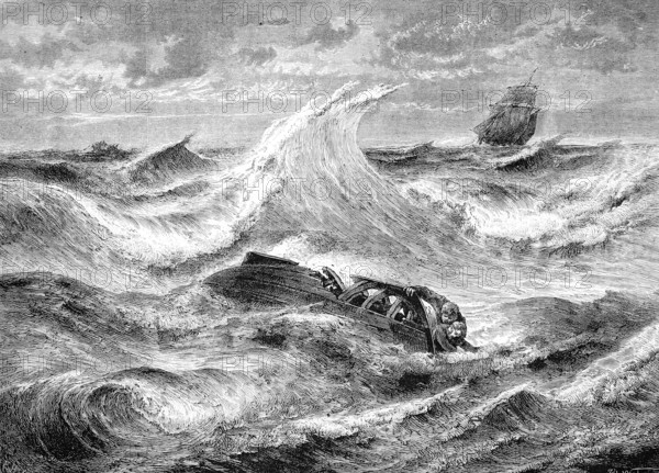 Illustration for the German fairy tale The Ghost Ship.