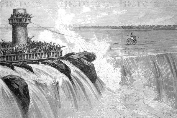 Bicycle ride over Niagara Falls.