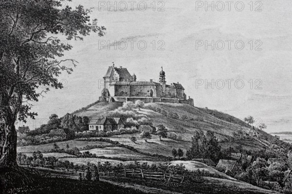 Spielberg Castle in the Franconian Alb in the Middle Ages.