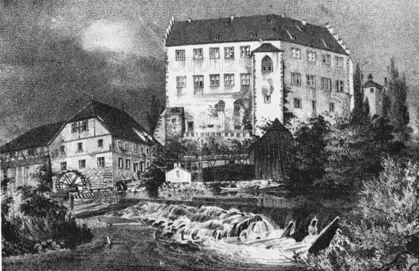Aschach Castle in the Middle Ages.