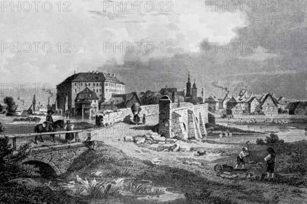 Hochstadt Castle in the Middle Ages.