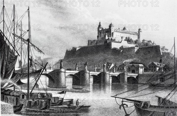 Marienburg Fortress in Wurzburg in the Middle Ages.