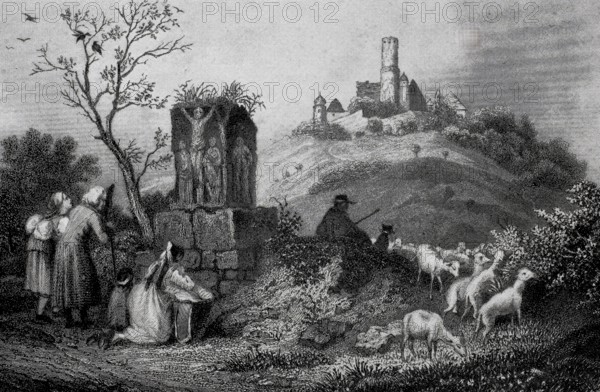 The Altenburg Castle in Bamberg in the Middle Ages.